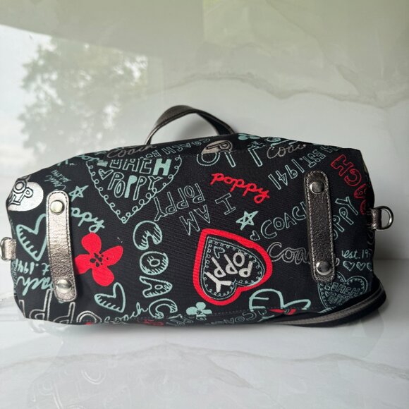 COACH POPPY GRAFFITI LUREX SATCHEL BAG #16200 - Picture 12 of 16